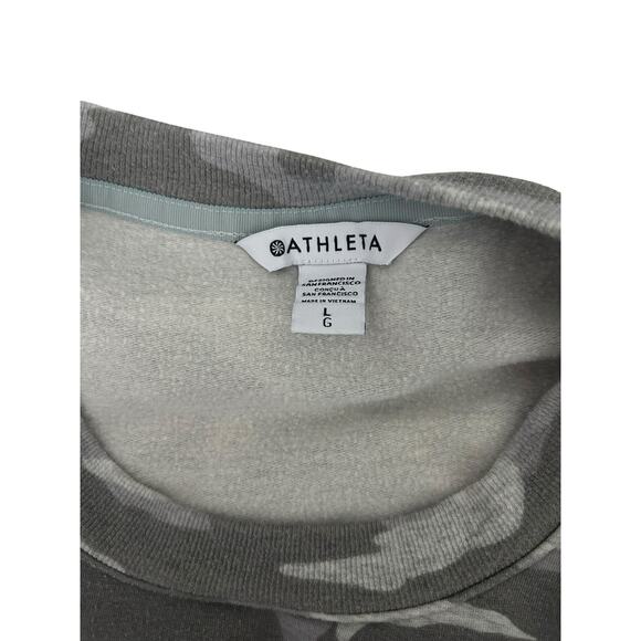 Athleta Gray Camo Dress Large | Activewear Athleisure Pockets | Cozy Functional - Picture 8 of 8
